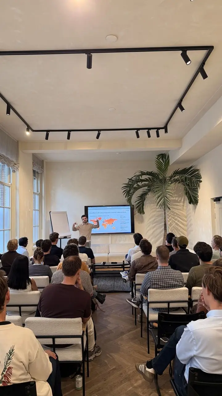 Cloudflare presenting its composable, Internet-native platform at the Clawnify agency event it co-hosted.